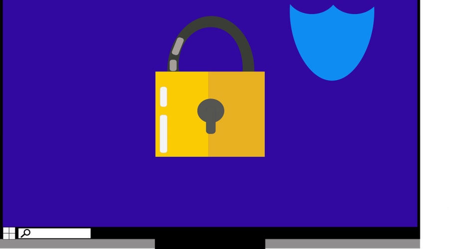 Free secure computer protect computer vector