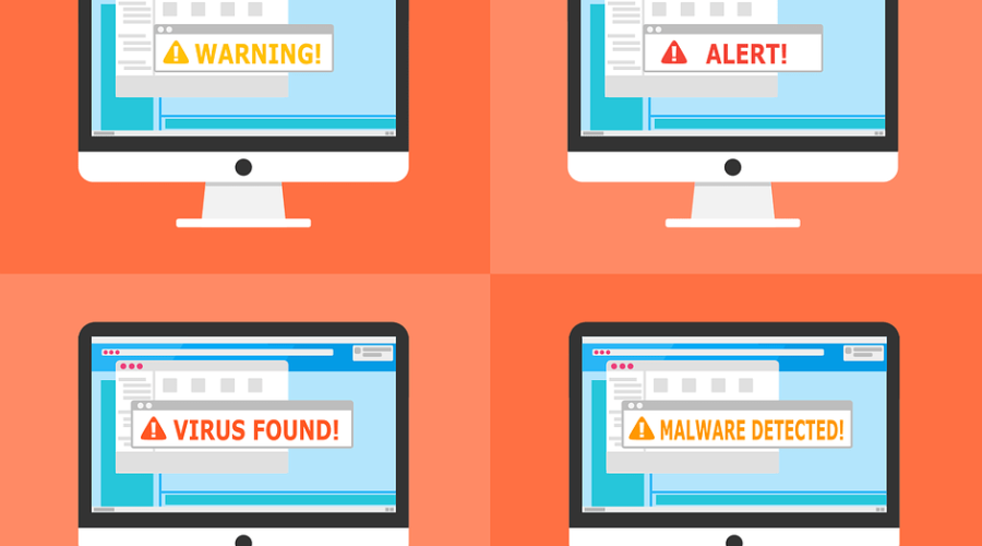 Free warning alert detected vector