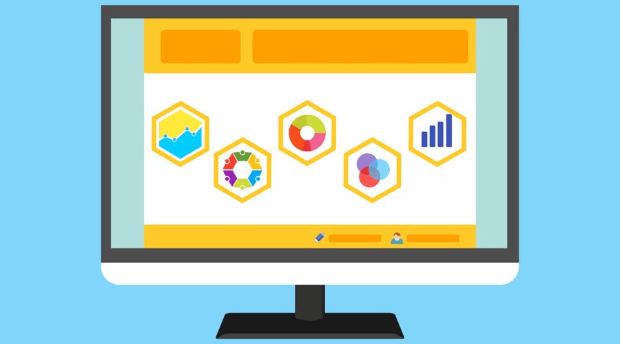 Free statistic survey website vector