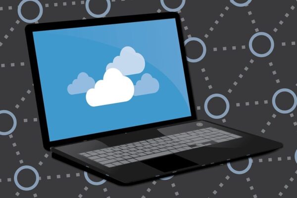 Free cloud computer backup illustration