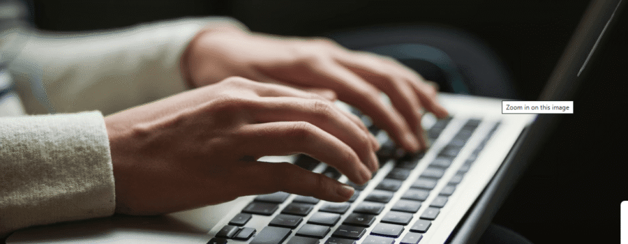 Person using laptop photo