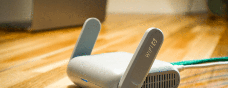 white wifi router
